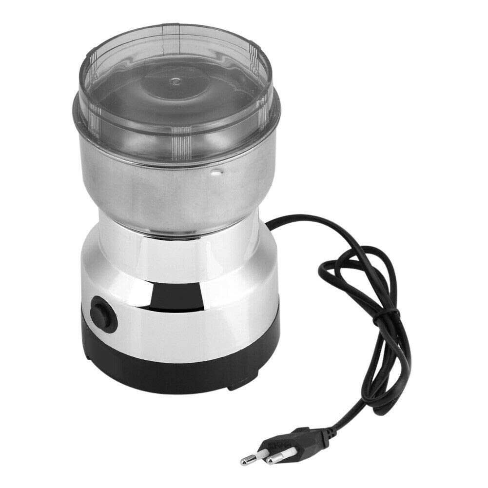 Premium Electric Stainless Steel Coffee Bean Grinder - Small Household Coffee Grinder with EU Plug for Espresso, French Press & Pour Over Coffee Brewing