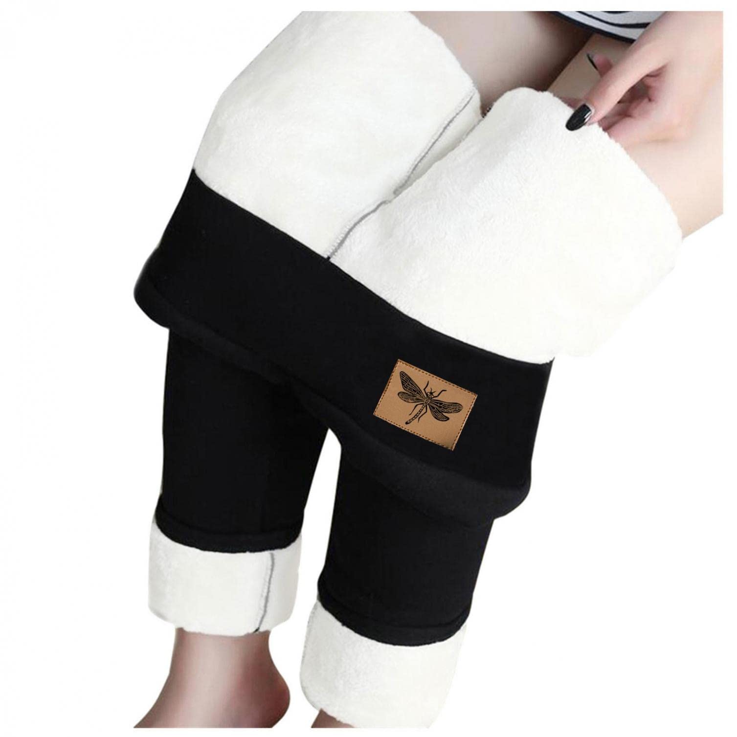 Women's Winter Fleece Lined Leggings - Warm Thermal Plush Stretchy Pants for Cold Weather | Perfect for Yoga, Running & Outdoor Activities