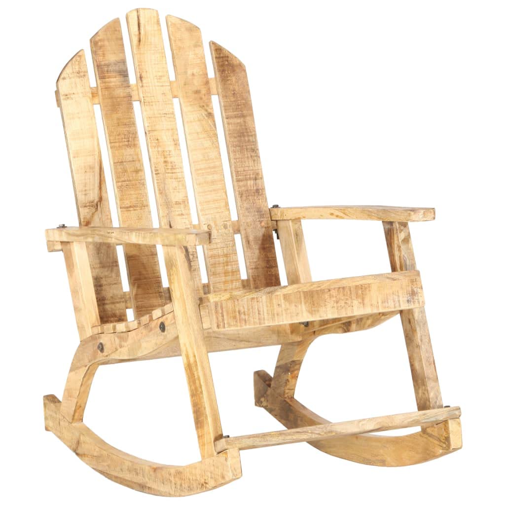 Premium Solid Mango Wood Rocking Chair for Indoor & Outdoor Use - Fade Resistant Garden Rocker for Patio, Porch, Balcony, Backyard & Lawn | Perfect for Relaxing, Reading & Enjoying Nature