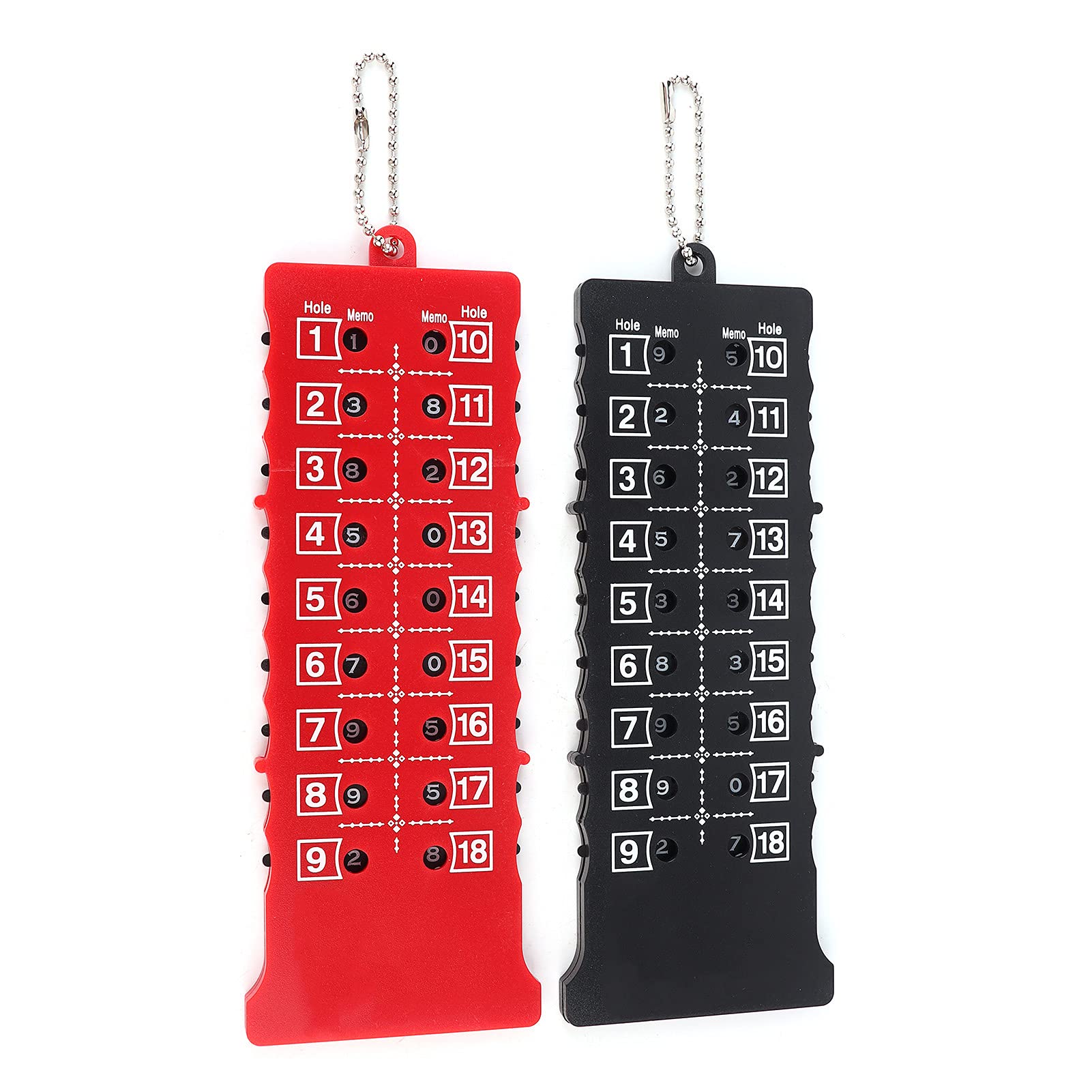 VGEBY Golf Score Counter - 2 Pack 18 Hole Golf Scoring Device with Clip, Golf Club Bag Accessories for Golfers - Perfect for Tracking Scores During Practice & Tournaments