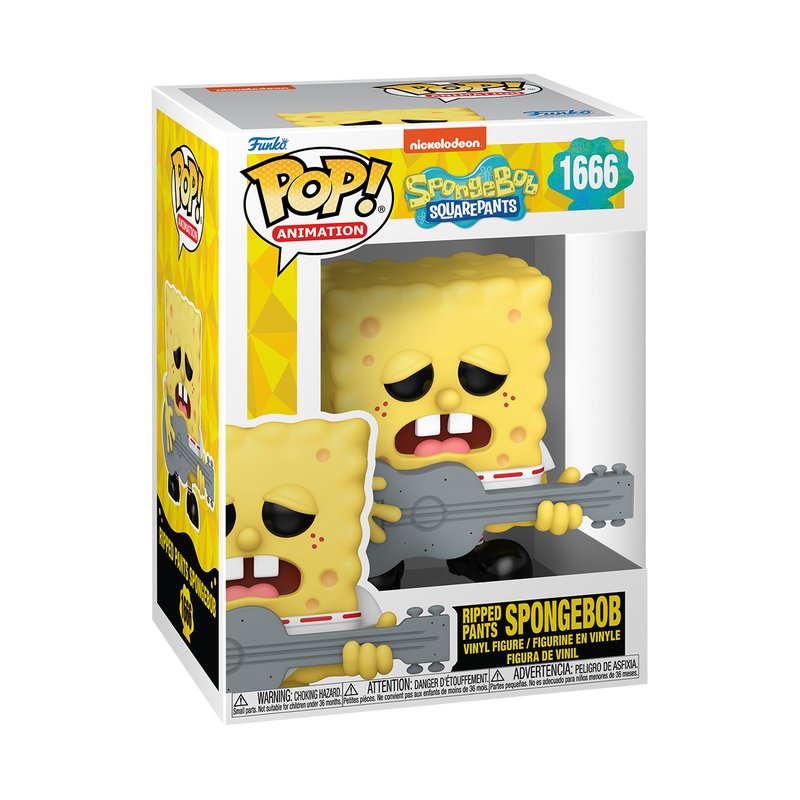 Spongebob Squarepants Ripped Pants Funko Pop Vinyl Figure #1666 with Protector Case - Perfect for Collectors, Gifts, and Spongebob Fans