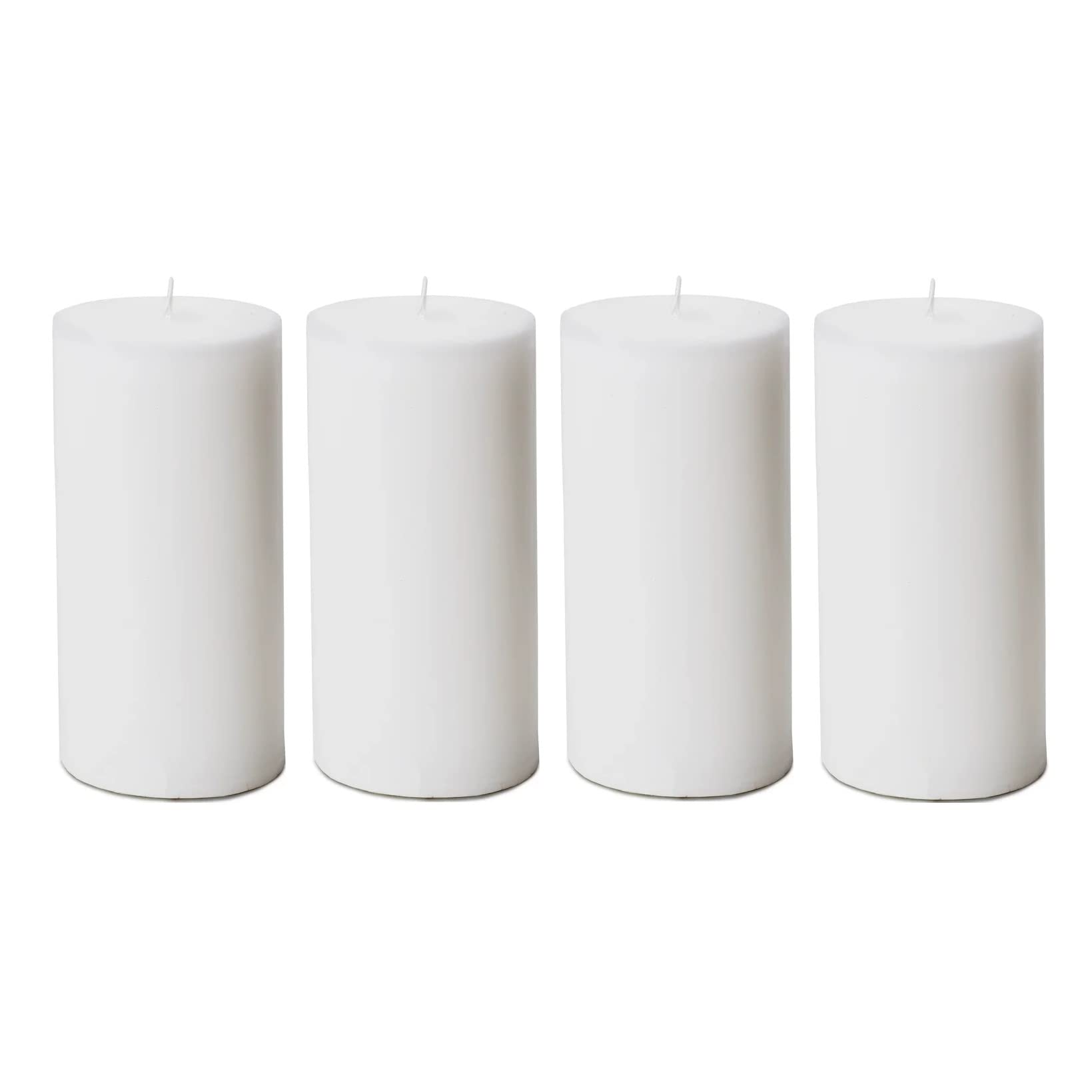 Set of 4 White Pillar Candles - 3