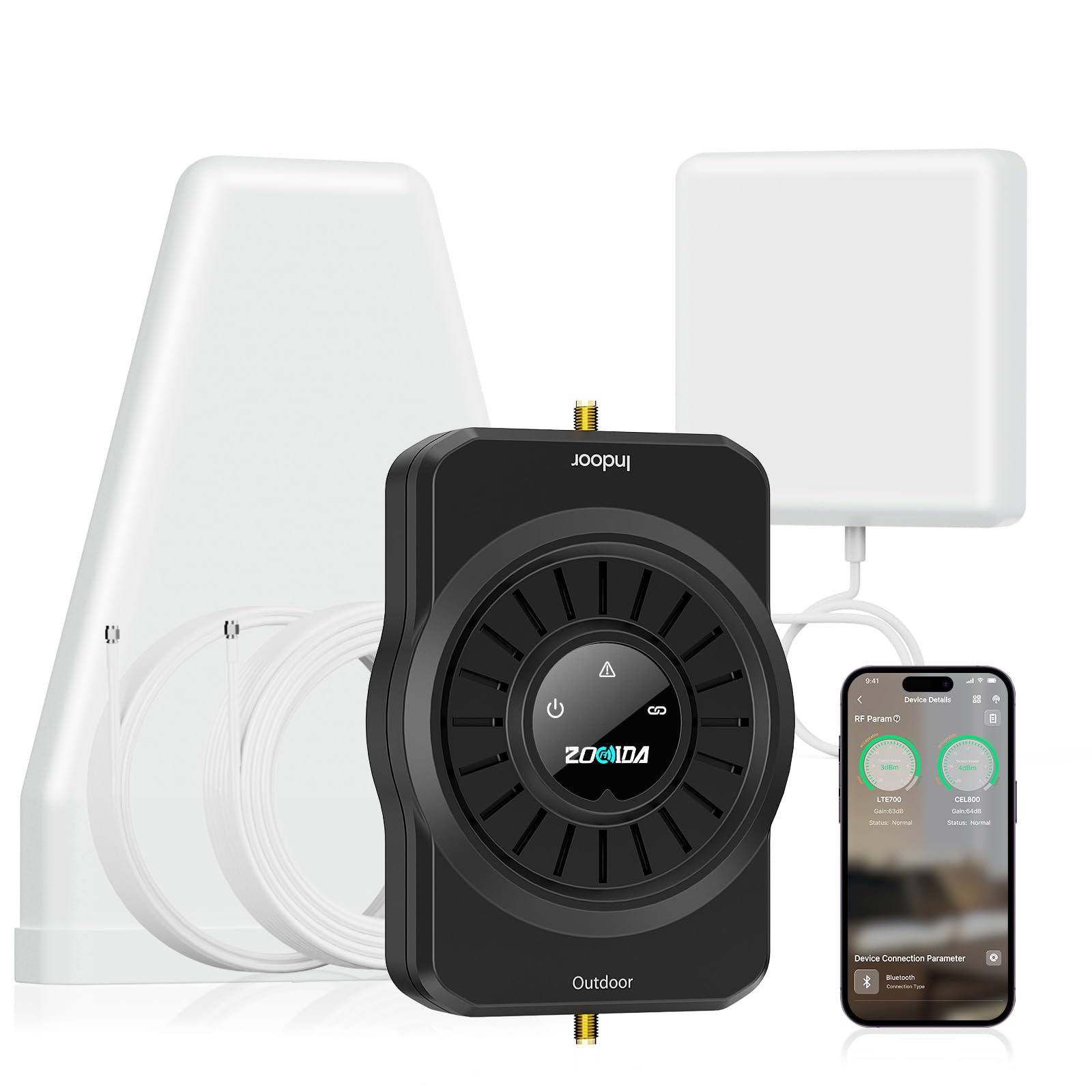 4G LTE 5G Cell Phone Signal Booster for Home & Office - 4000 sq ft Coverage | Verizon, AT&T, T-Mobile Compatible (Bands 5/12/17/13) | FCC Approved with App Control | Perfect for Rural Areas, Basements & Large Buildings