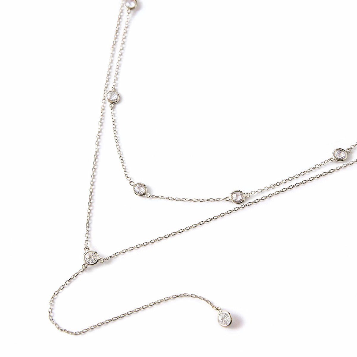 Elegant Crystal Choker and Lariat Necklace Set for Women - Perfect for Parties, Weddings & Date Nights