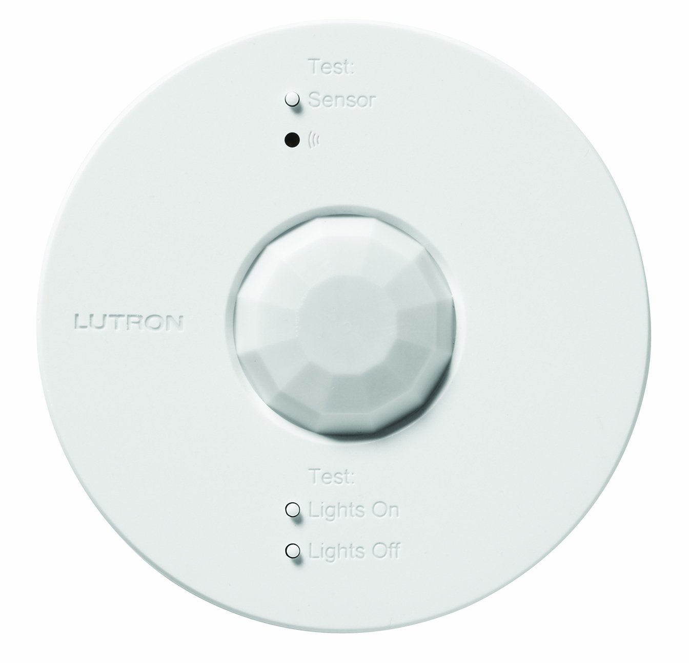 Lutron LRF2-OCRB-P-WH White Wireless Ceiling Occupancy Sensor - Energy Saving Motion Detector for Home & Office Lighting Control | Smart Building Automation Solution