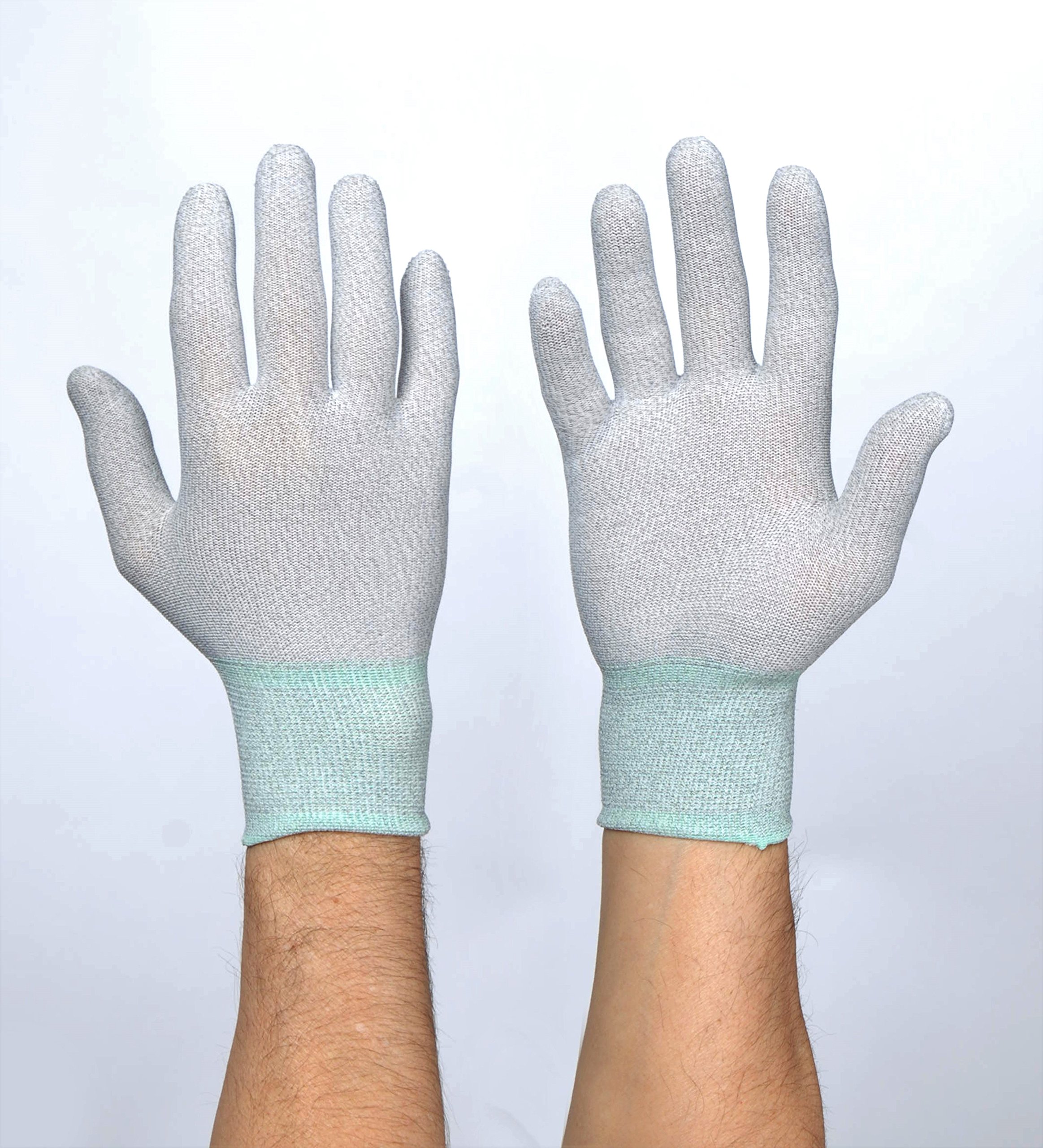100 Pairs ESD Anti-Static Gloves - Carbon Fiber High Resistance for PC, Electronics & Phone Repair (Size M) | Perfect Fit for Sensitive Device Handling, Laboratory Work & Precision Assembly
