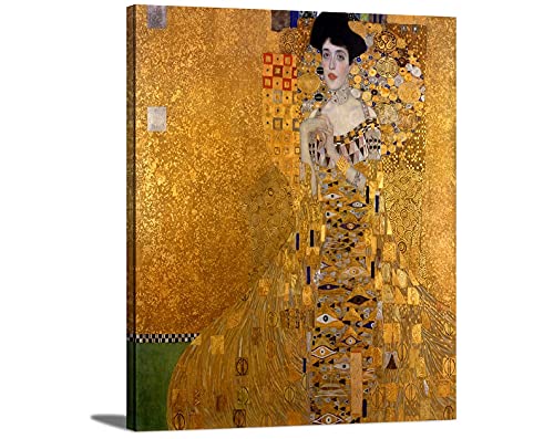 Gustav Klimt Adele Bloch-Bauer I Canvas Print - Classic Fine Art Reproduction, Gallery Wrapped Wall Art for Living Room, Bedroom & Office Decor - Famous Klimt Painting for Home & Workspace