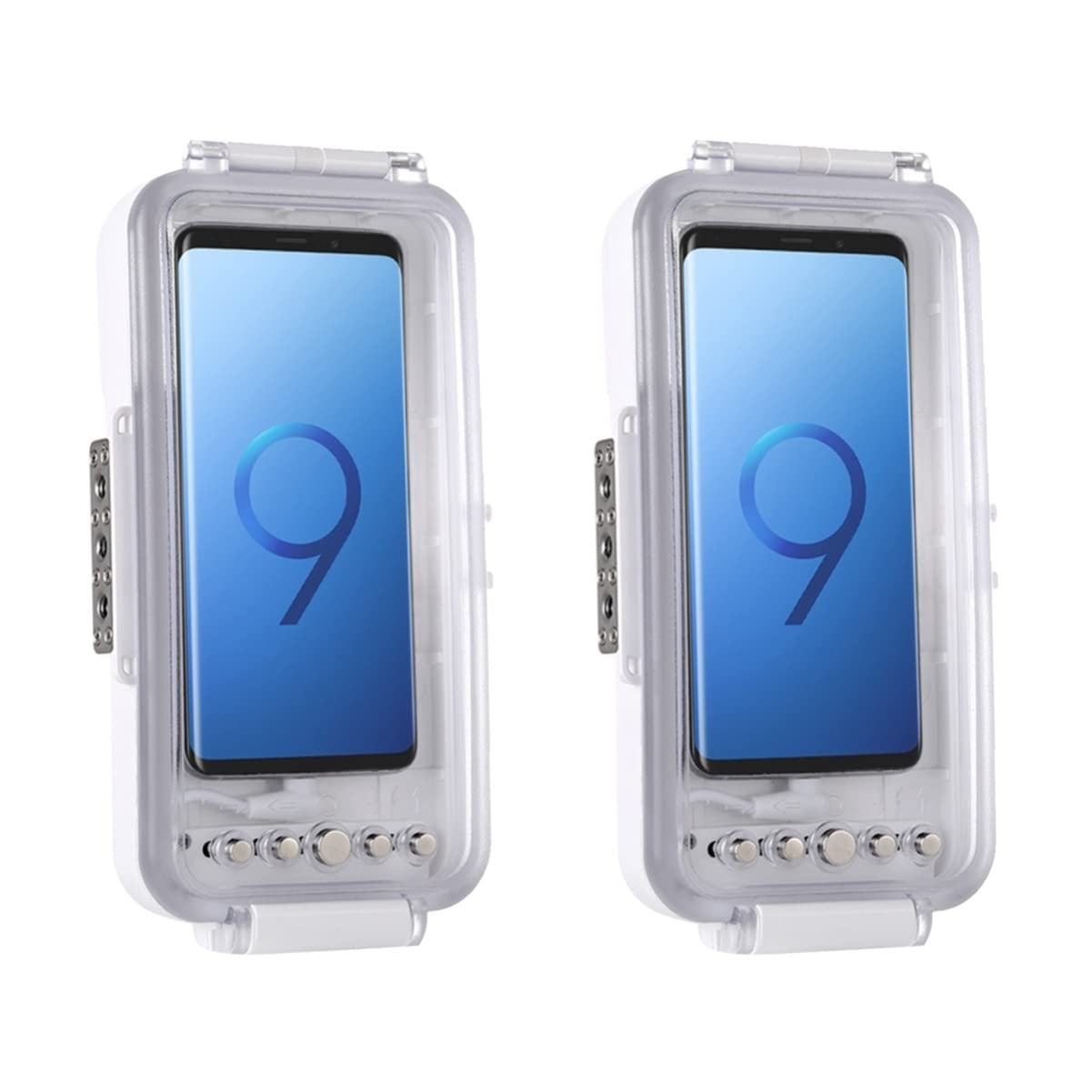 Mikikit 2 PCS Waterproof Phone Diving Case, Diving Shell Cover for Cellphone, Ideal for Underwater Photography and Snorkeling