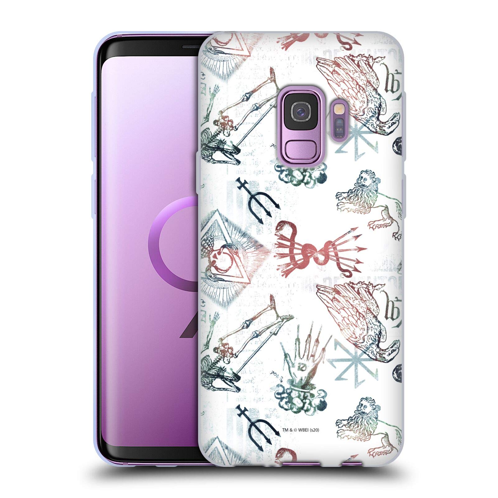Harry Potter Deathly Hallows XXV Soft Gel Case for Samsung Galaxy S9 - Officially Licensed Phone Cover by Head Case Designs - Perfect for Fans, Daily Use & Protection