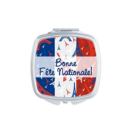 DIYthinker Portable Double-Sided Compact Mirror with Eiffel Tower Design - France Landmark Inspired Travel Makeup Mirror for Purse, Gym & On-the-Go Touch Ups