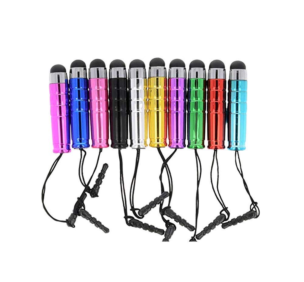 10pcs Mini Stylus Pens for Touchscreen Devices - Retractable Capacitive & Resistive Stylus for Smartphones, Tablets, PC | Random Colors | High Precision Drawing & Writing | Perfect for Note-Taking, Digital Art, and Online Classes