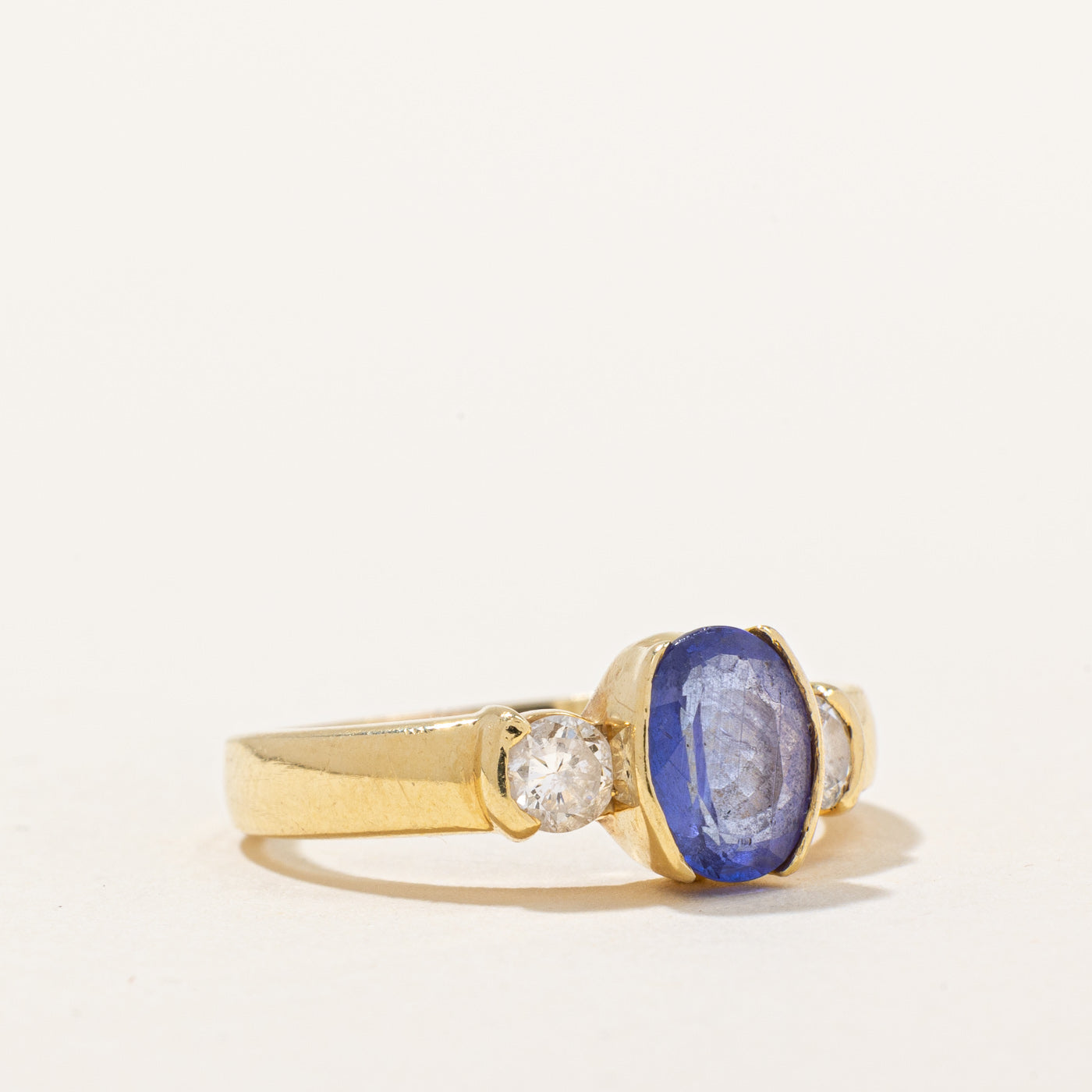 Exquisite 0.80ct Tanzanite & 0.34ct Diamond Ring - Size 7 | Elegant Blue Purple Gemstone Jewelry for Women | Perfect for Engagement, Anniversary & Special Occasions