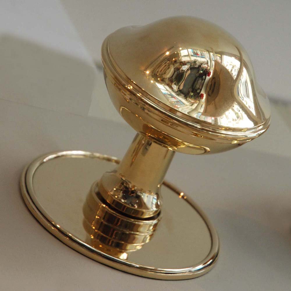 Polished Brass Large Round Door Pull - Elegant Cabinet & Drawer Handle for Modern Home & Office Decor - Perfect for Kitchen, Bathroom, and Furniture Upgrade