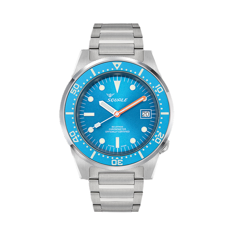 1521 Ocean COSC Certified 42mm Blue Dial Men's Dive Watch with Stainless Steel Bracelet - Perfect for Scuba Diving, Water Sports & Everyday Wear