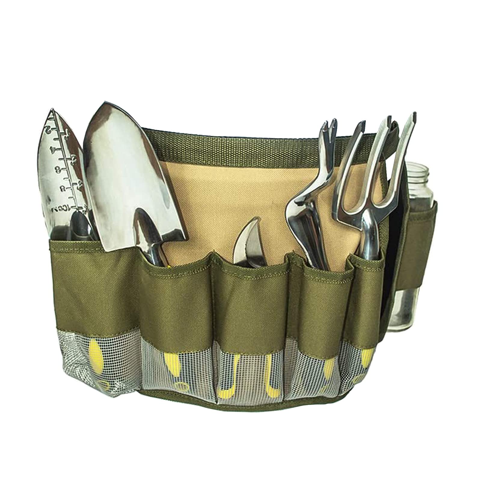 SOONHUA Heavy Duty Multi-Pocket Garden Tool Belt - Gardening Apron Waist Bag with Utility Pockets for Men & Women - Perfect for Landscaping, Planting, DIY Projects & Outdoor Work