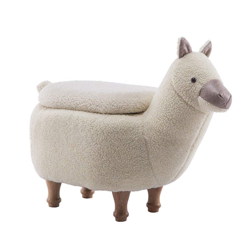 XIANGGUI 1983 Multifunctional Ottoman with Storage - Alpaca Stool, Footrest, Shoe Bench, Toy Box - Space Saving Furniture for Living Room, Bedroom, Nursery (White) - Perfect for Relaxing, Organizing & Decorating