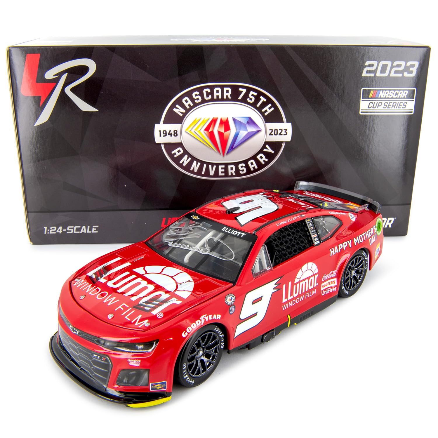 2023 Lionel Racing Bill Elliott & Chase Elliott Autographed 1:24 Scale Diecast Car - 2001 Darlington Throwback Edition | NASCAR Collectible, Display Piece for Racing Fans & Memorabilia Collectors