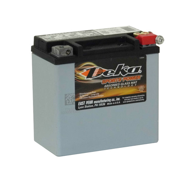 Deka ETX14L AGM Motorcycle Battery - High-Performance 12V Powersports Battery for ATV, UTV, Snowmobile & Motorcycle - Reliable Starting Power in Extreme Conditions