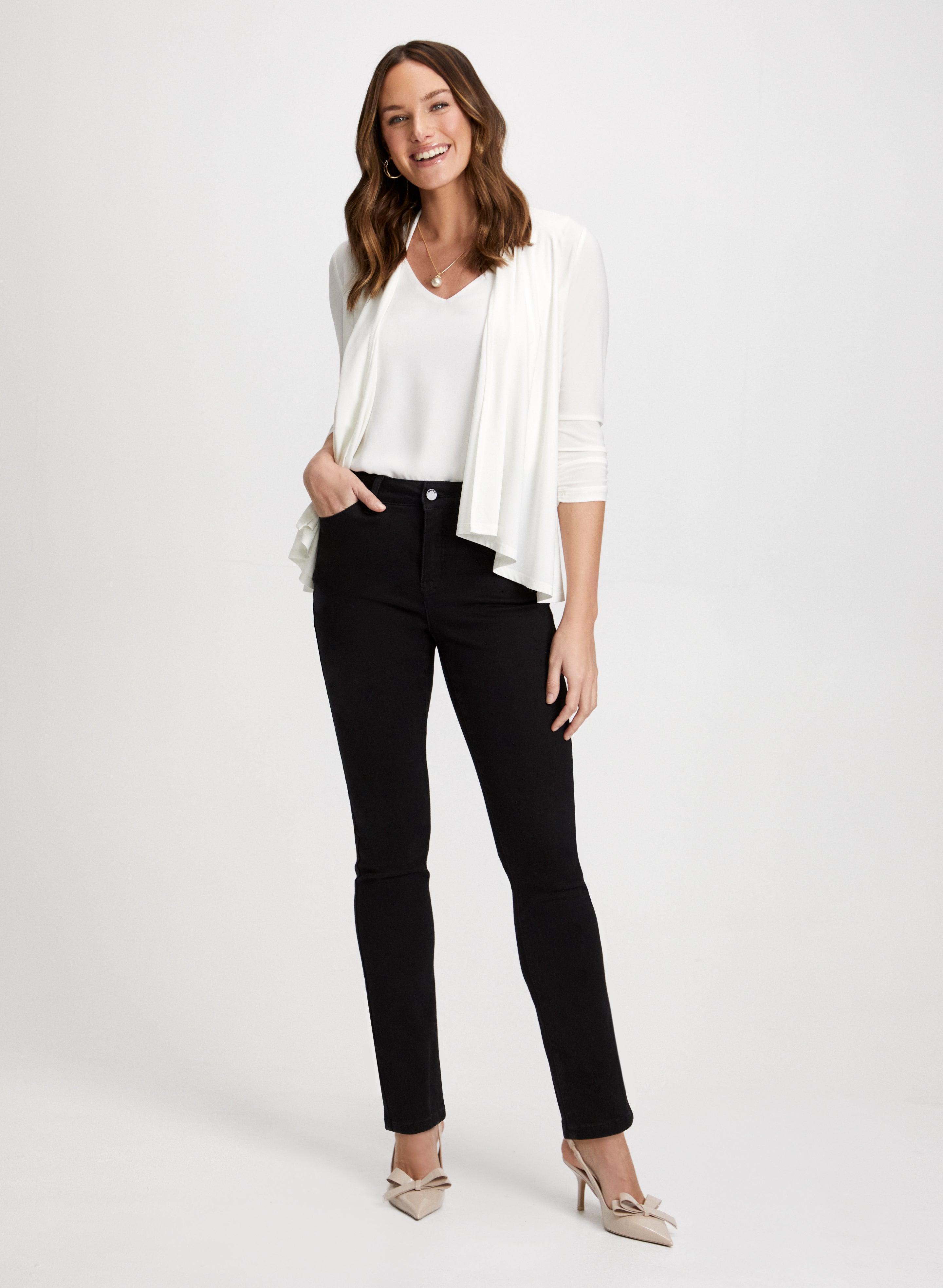Asymmetrical Open Front Cardigan for Women - Lightweight Knit Sweater Wrap - Perfect for Layering, Office Wear & Casual Outfits