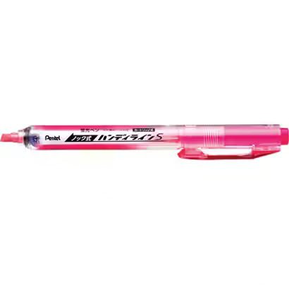 Pentel Knock Handyline S Highlighter - Retractable Chisel Tip Marker for Note Taking, Underlining & Book Marking - Ideal for Students, Office & Study Supplies