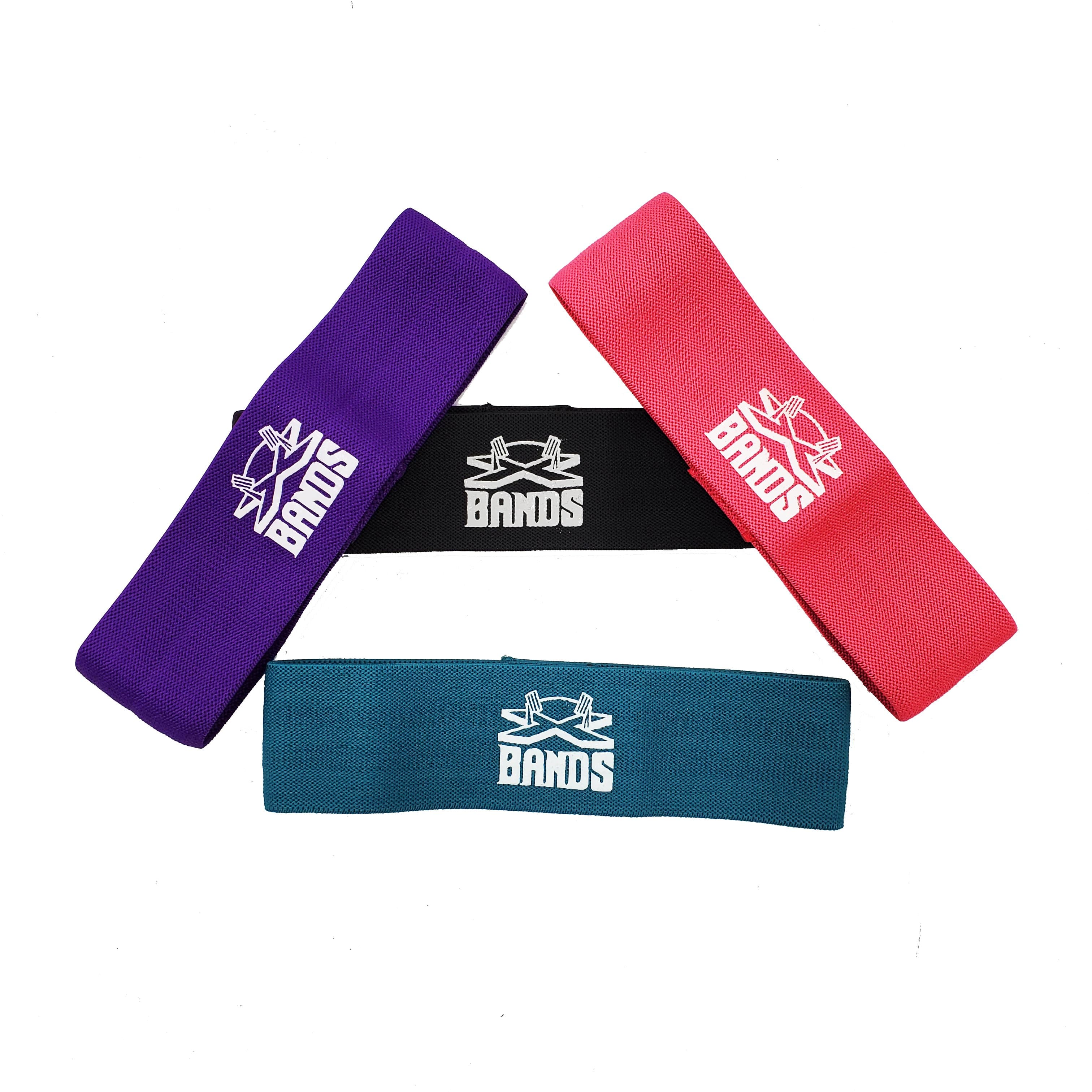 3-Pack Non-Slip Resistance Bands for Booty & Leg Workouts - Level 4 Fabric Exercise Bands for Home Gym, Yoga, Pilates & Fitness Training