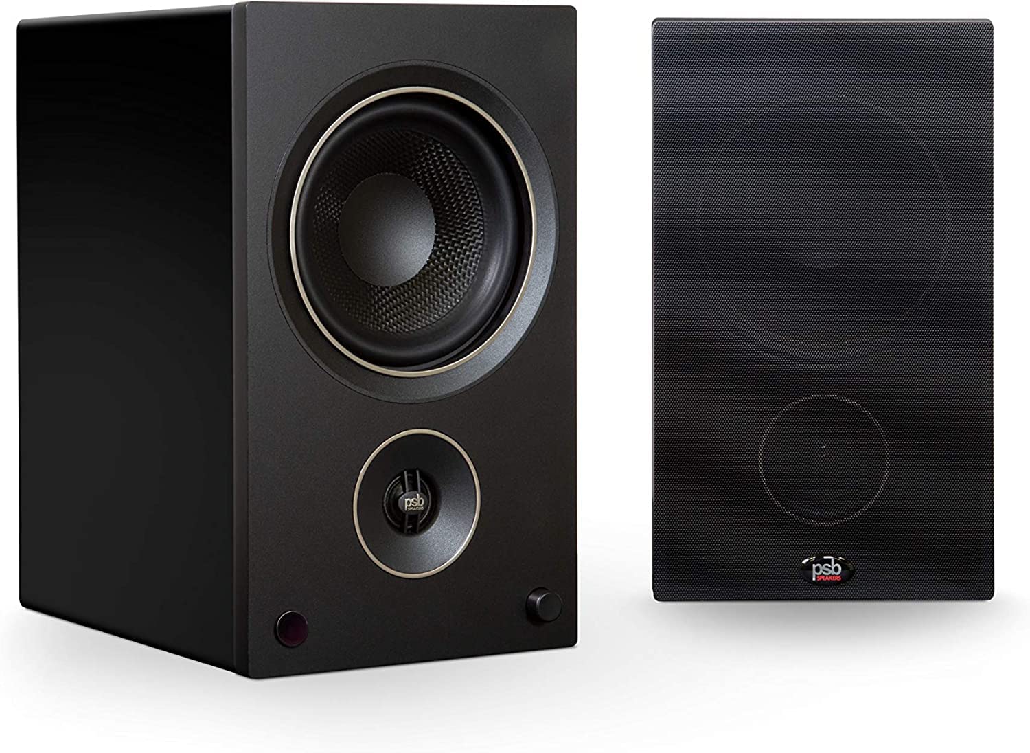 PSB Speakers AM5 Powered Bluetooth Bookshelf Speakers with Phono Preamp - Black | Perfect for Home Audio and Vinyl Listening