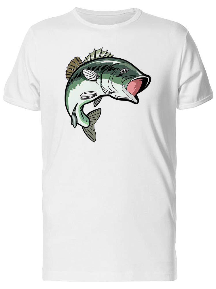 Green Bass Cartoon Graphic T-Shirt for Men - Casual Cotton Tee for Everyday Wear, Street Style & Outdoor Activities