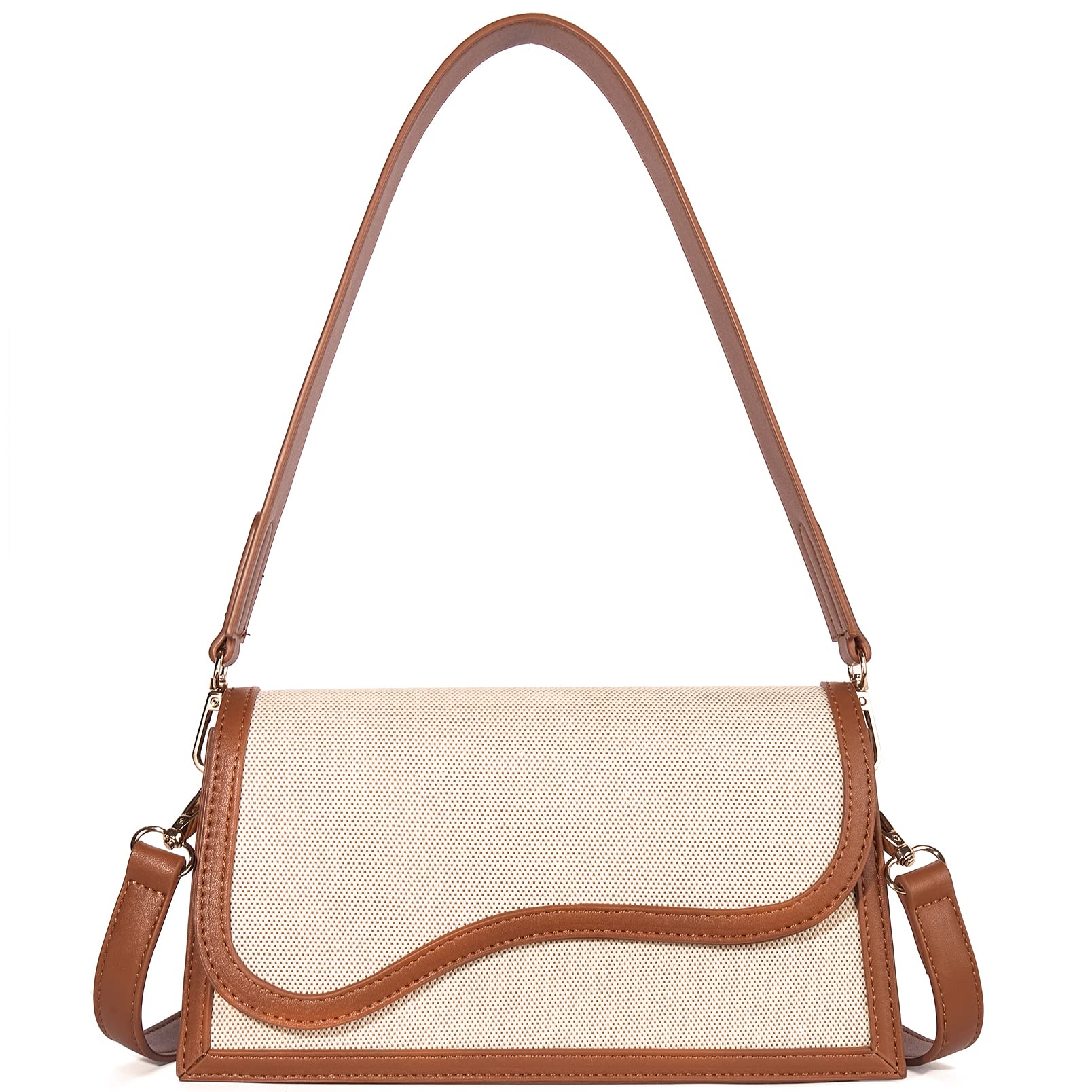 Telena Vegan Leather Shoulder Bag for Women - Crossbody Purse with 2 Removable Straps | Fashionable & Functional Handbag for Work, Travel & Everyday Use
