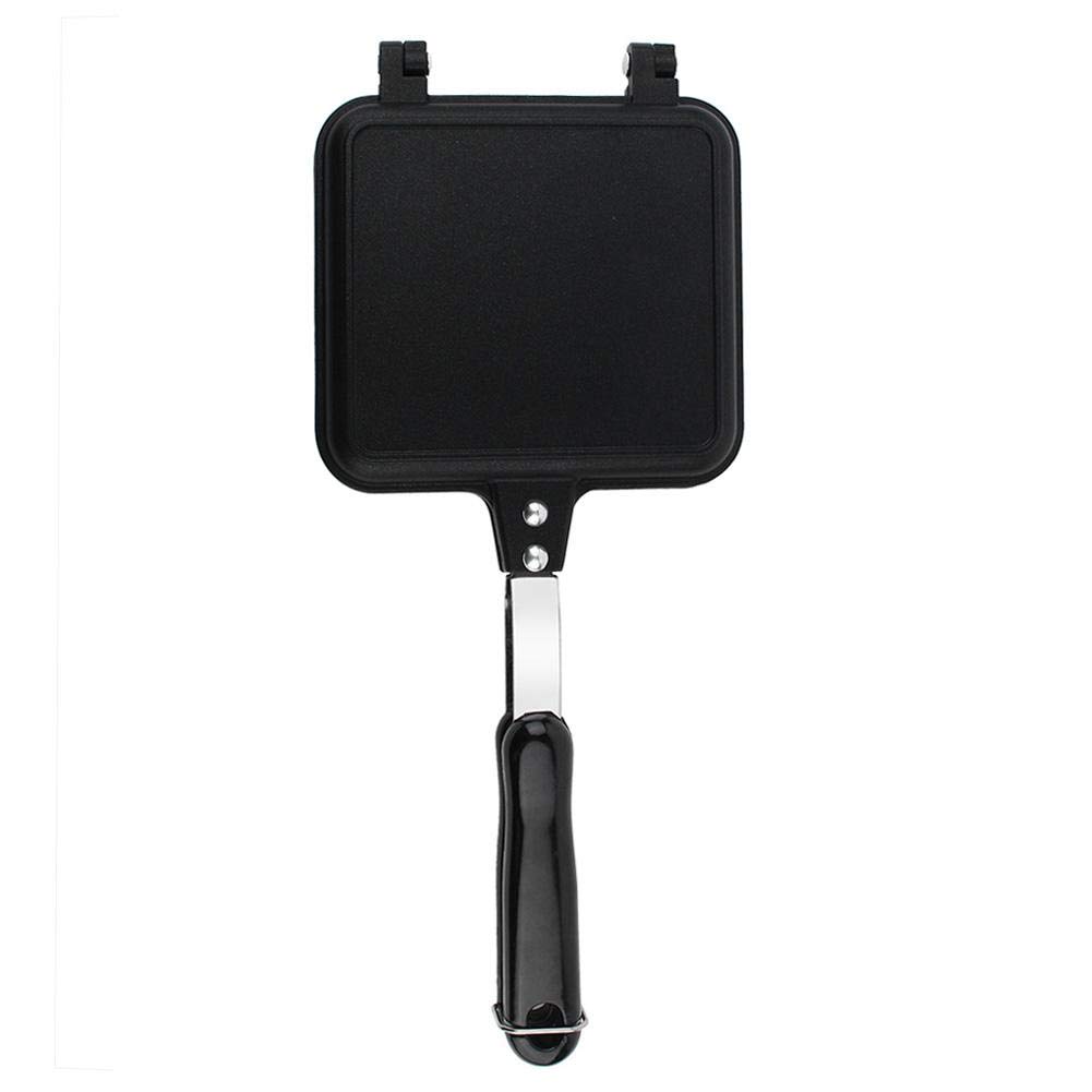 Dual-Sided Non-Stick Frying Pan & Waffle Maker for Toast, Sandwich, Pancake - Perfect for Breakfast, Snacks & Camping Cooking