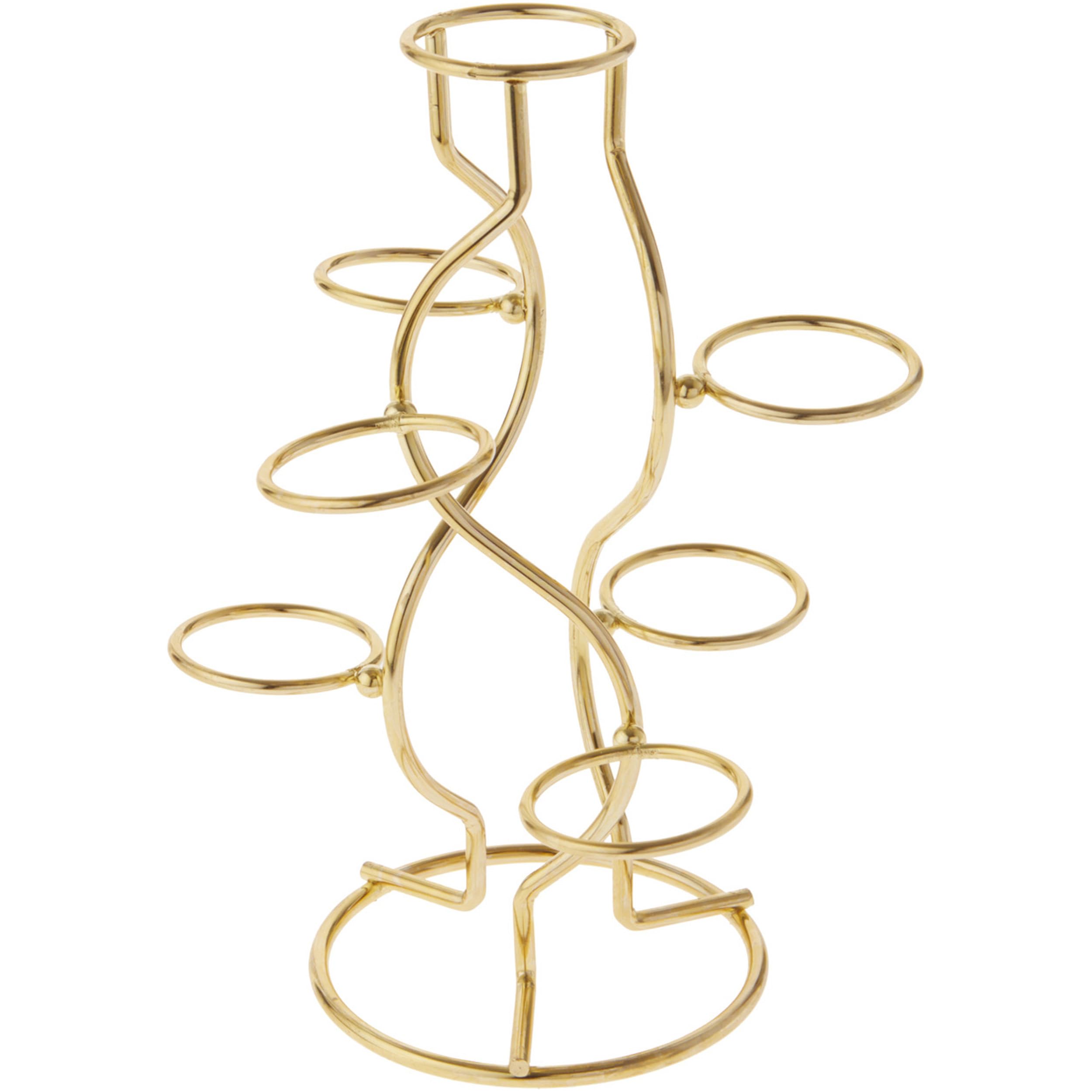 Premium Gold-Toned Egg Stand Holder - Set of 6 (1.375