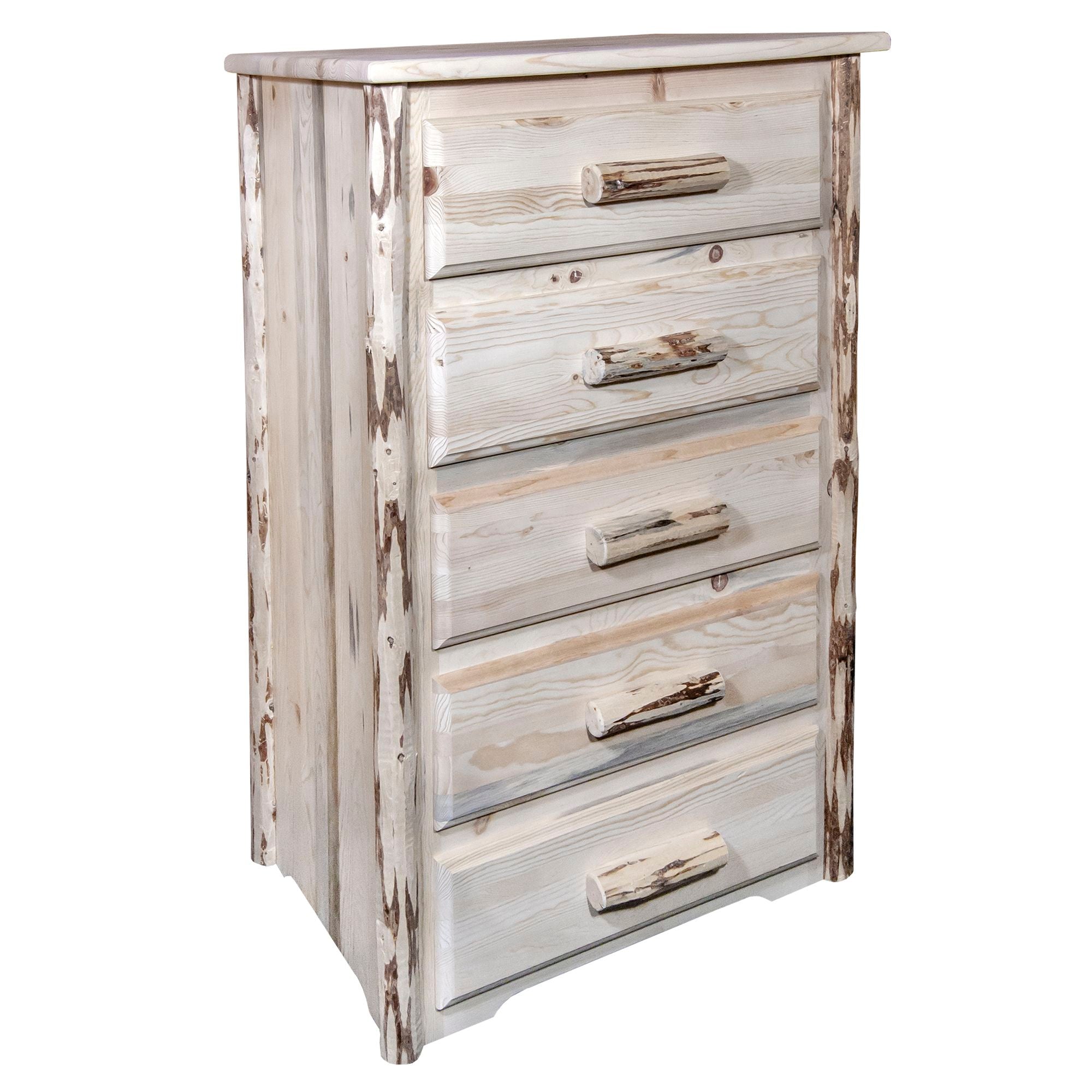 Montana 5-Drawer Wooden Dresser - Solid Wood Bedroom Storage Chest for Clothes, Linens & Accessories | Perfect for Master Bedroom, Guest Room & Dorm Organization