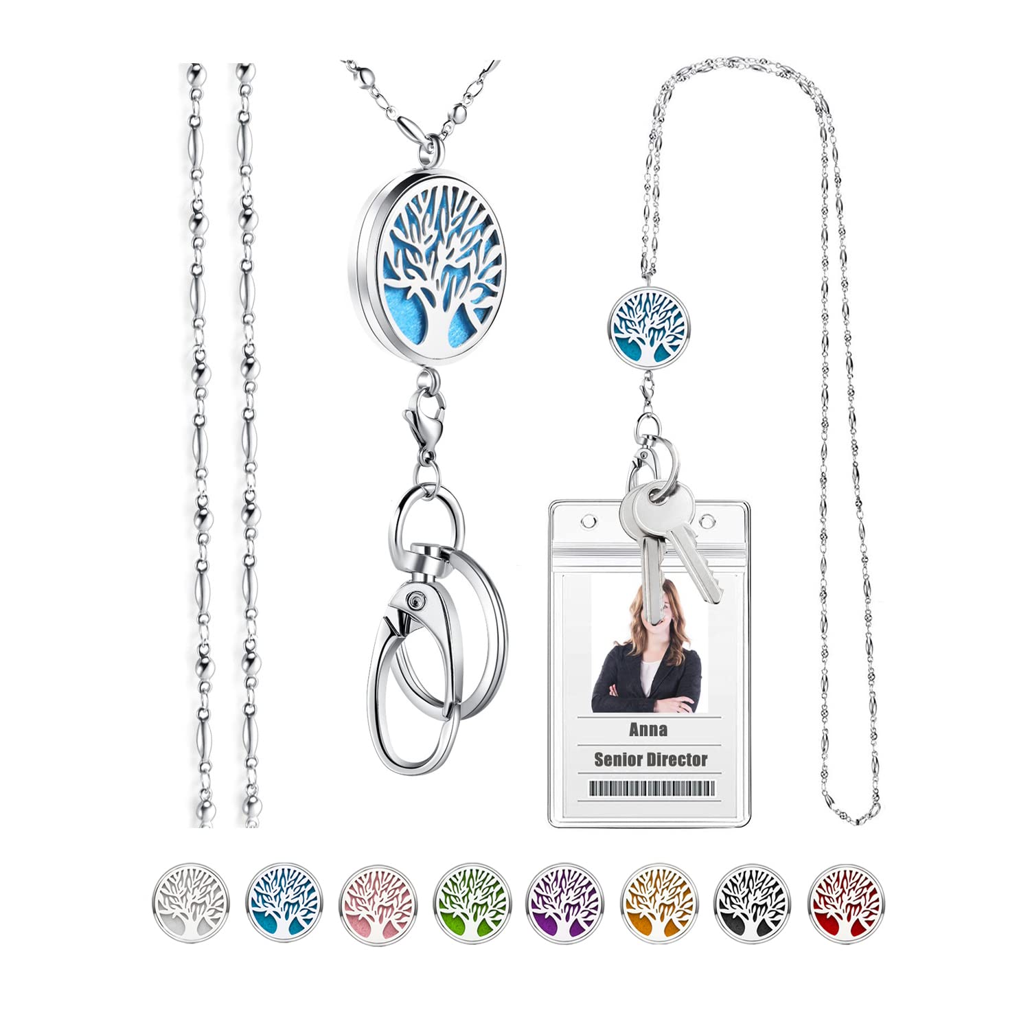 Teacher Lanyard for ID Badges - Cute Keychain Holder for Nurses & Graduation Gifts