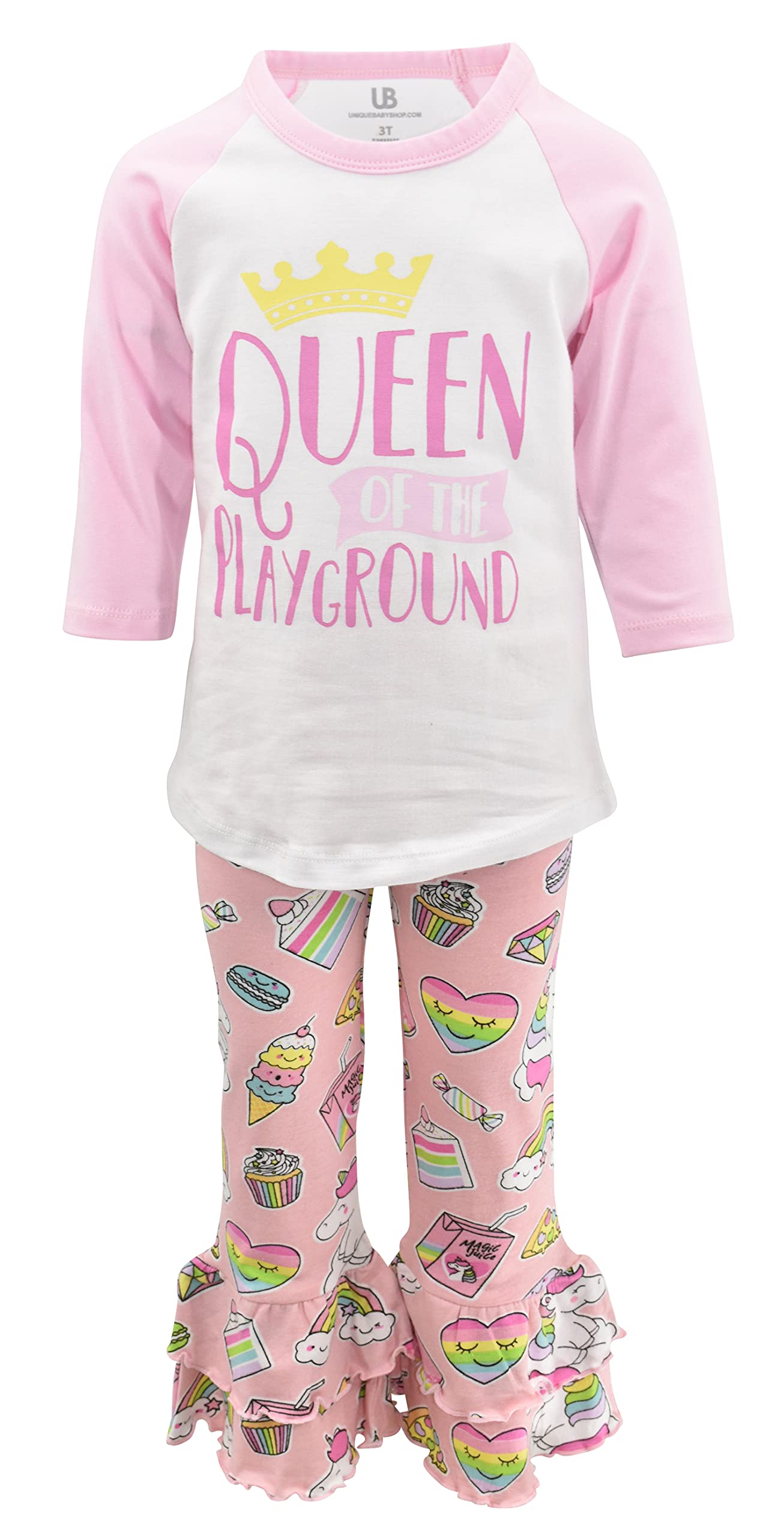 Unique Baby Girls Queen of the Playground Back to School Outfit - Cute Toddler Dresses for First Day of School, Playdates & Photo Shoots