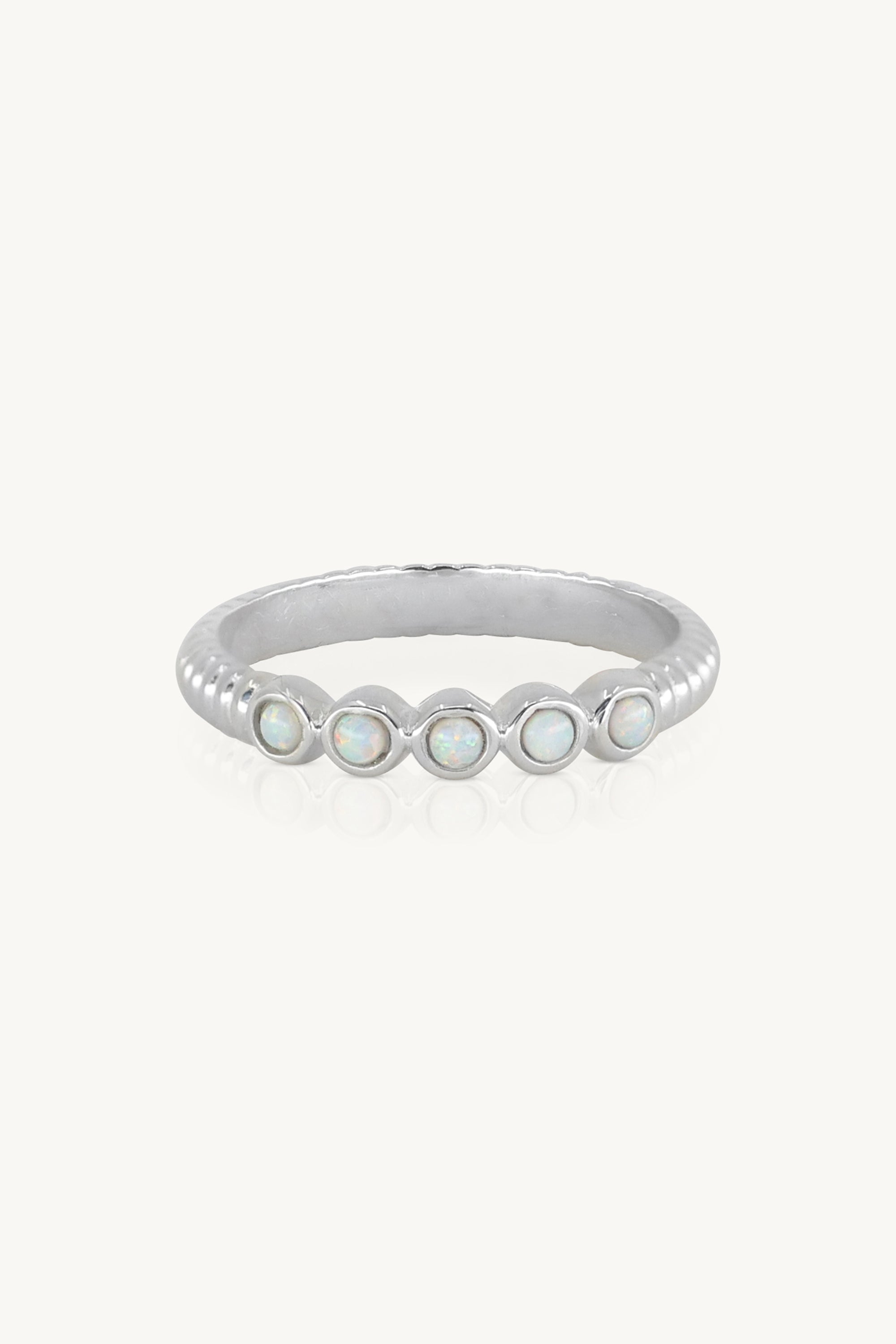 Natural Opal Silver Stackable Rings for Women - Elegant Layered Jewelry for Everyday Wear & Special Occasions