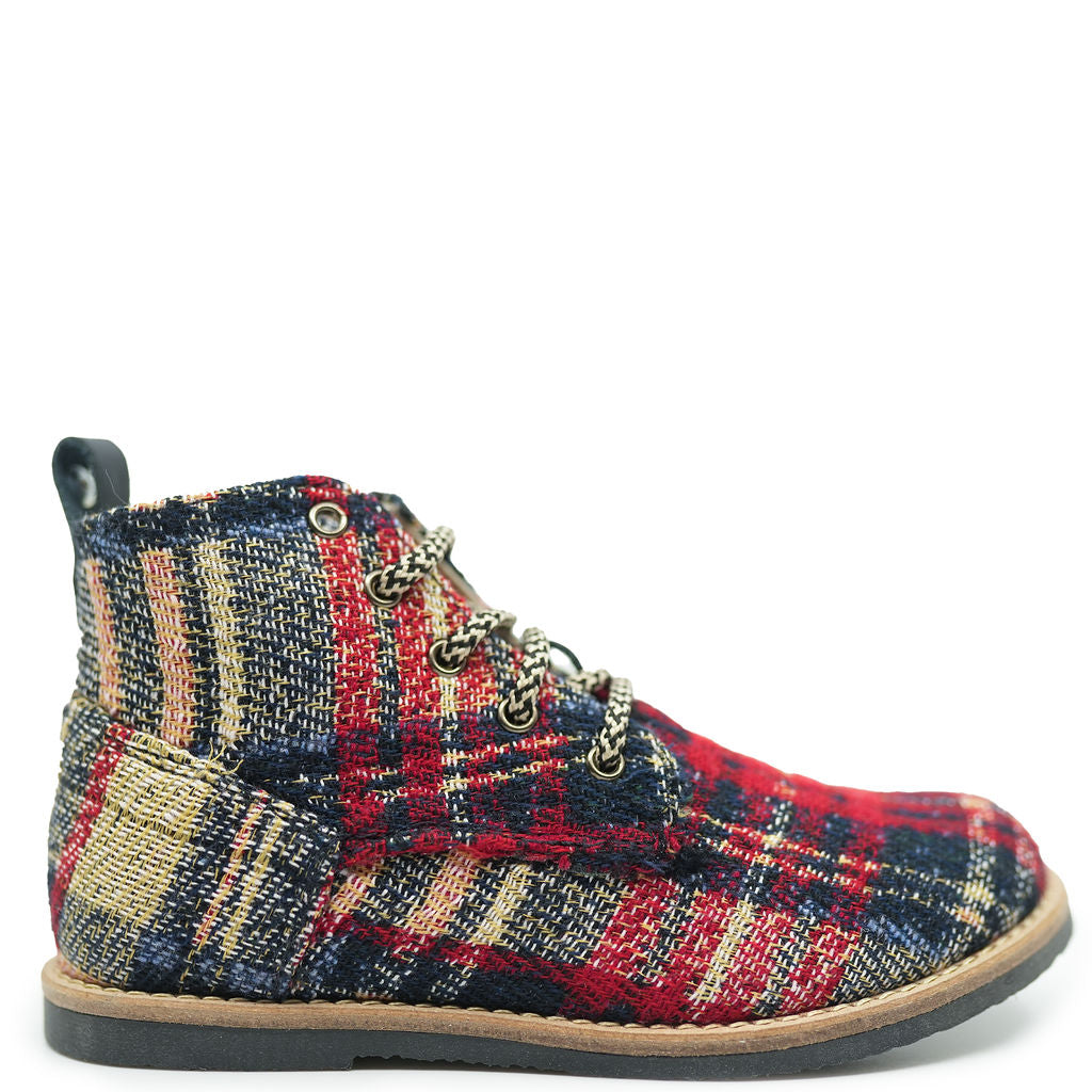 Manuela Plaid Zipper Bootie - Women's Stylish Winter Ankle Boots with Side Zipper | Perfect for Casual Outfits, Office Wear & Holiday Parties