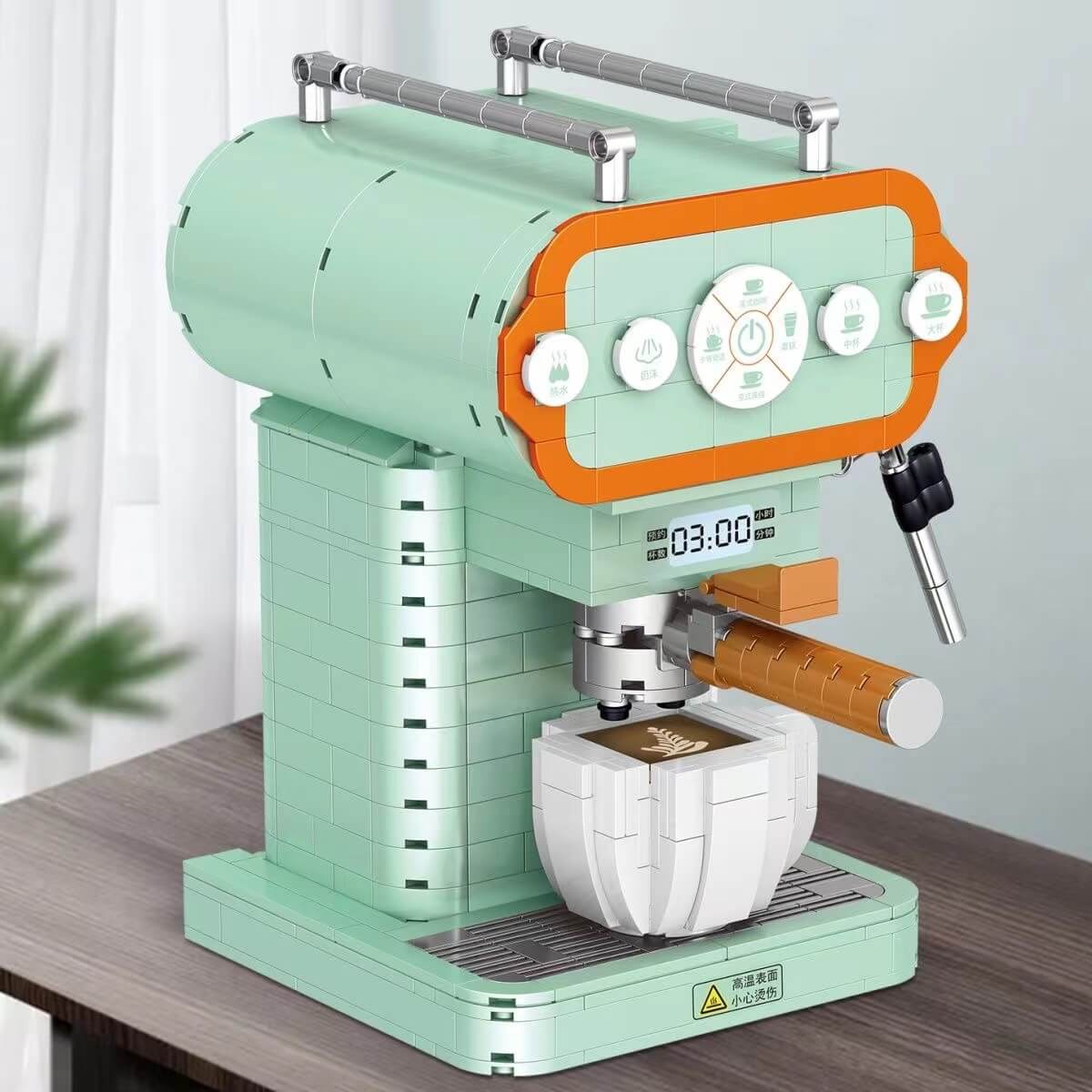 ZHEGAO 01008 Modern Coffee Machine Mini Building Brick Set - 640pcs Creative Construction Toy for Kids & Adults | Perfect for Home Decor, Office Display & STEM Learning Activities