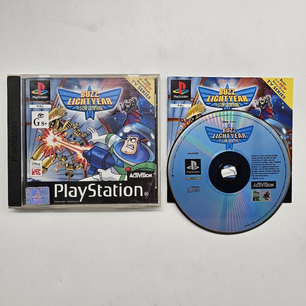 Buzz Lightyear of Star Command PS1 Game for Playstation 1 - PAL Version | Classic Action Adventure Video Game for Kids & Collectors | Perfect for Retro Gaming Nights & Disney Pixar Fans