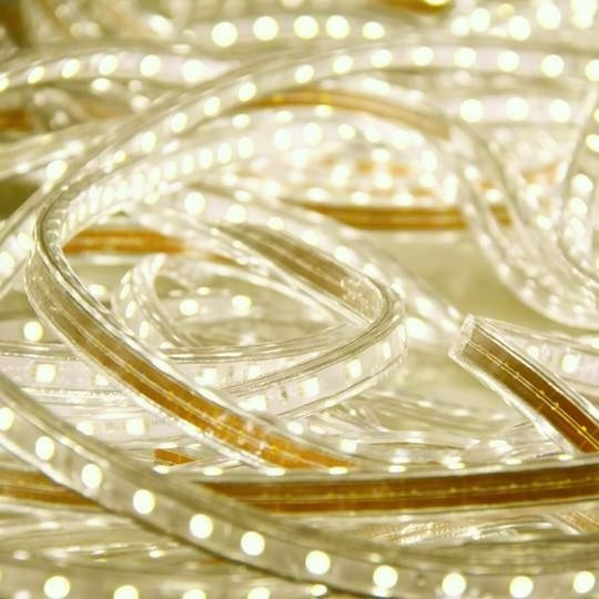 120V LED Strip Lights Warm White (3000K) - Dimmable Flexible Tape Lighting for Home Decor, Kitchen, Bedroom, and DIY Projects - Custom Cut to Length