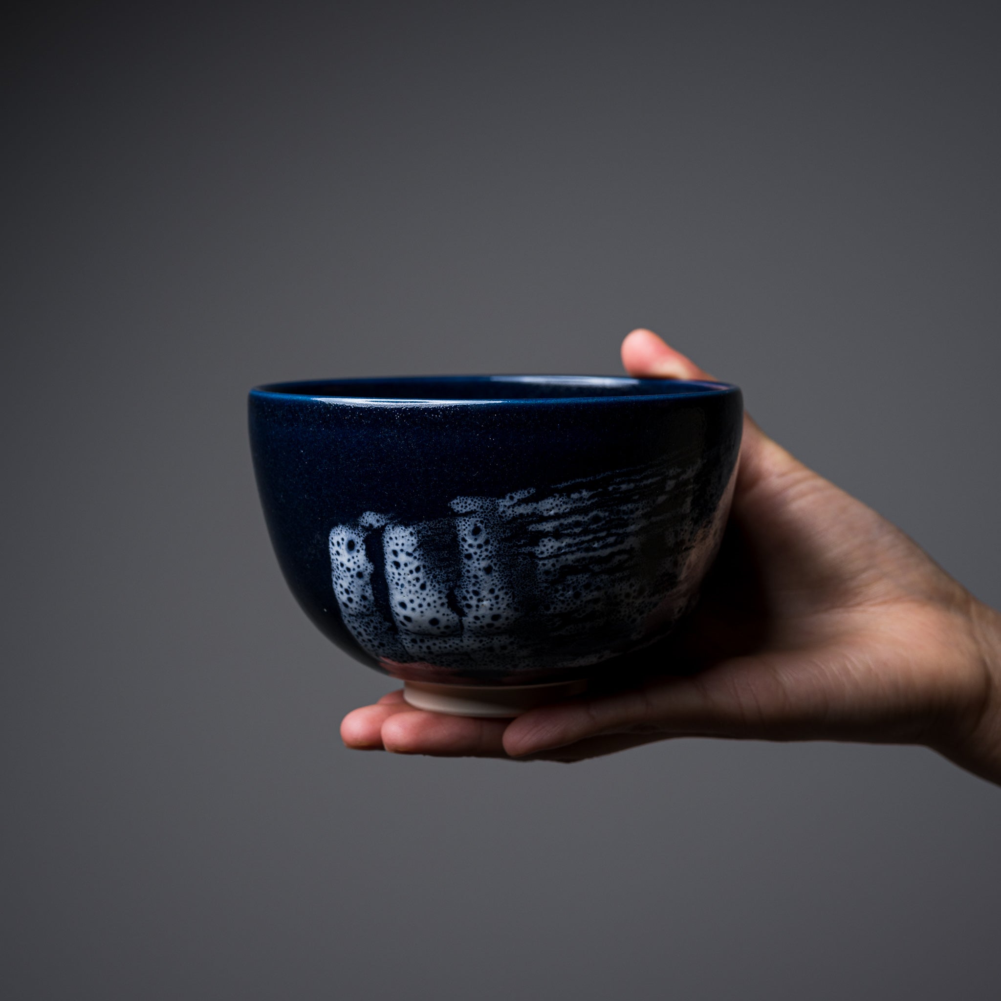 Handmade Kyo Kiyomizu Ware Matcha Bowl - White Hakeme Japanese Tea Ceremony Cup for Traditional Matcha Drinking & Zen Meditation