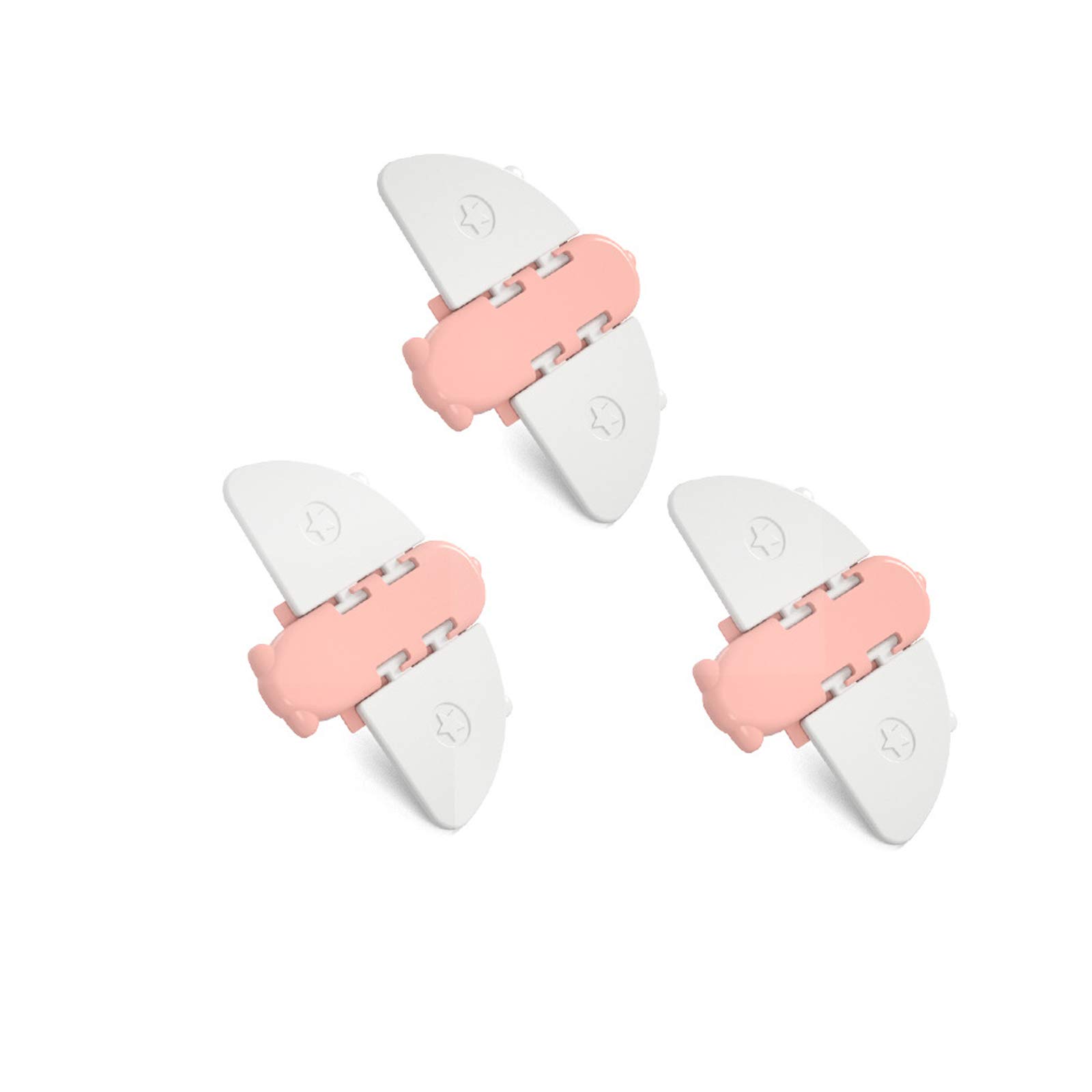 Child Safety Sliding Door Lock (3 Pack) - Extra Strong Adhesive Baby Proofing for Shower, Patio, Closet & Windows - Secure Glass Doors & Shutters - Gray Home Safety Locks for Toddlers & Kids - Perfect for Nursery, Bathroom & Bedroom Childproofing