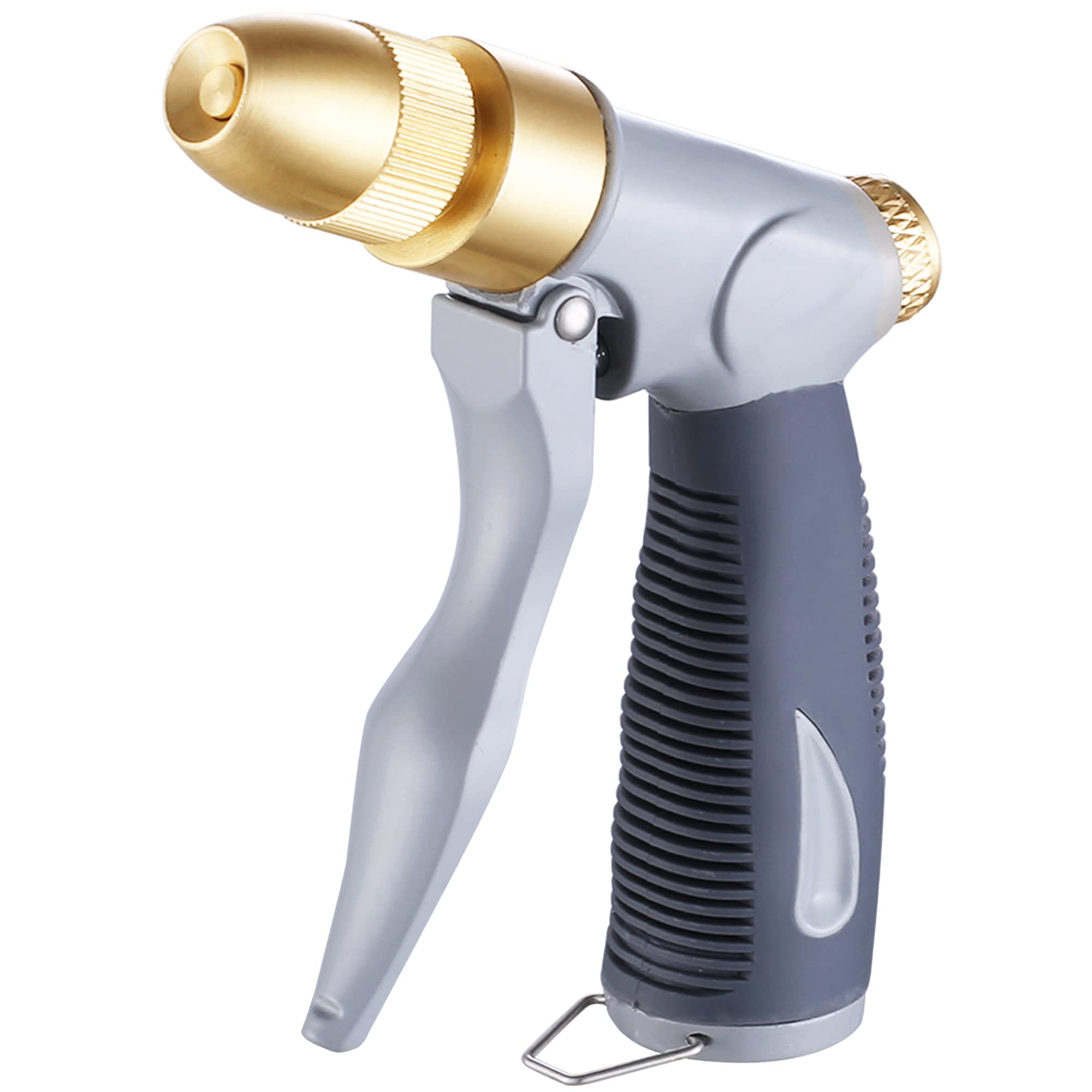 Heavy Duty Metal Garden Hose Nozzle - Adjustable Multi-Function Water Spray Nozzle for Plants, Lawn, Car Washing, Patio & Pets | Outdoor Watering, Cleaning & Gardening Tool