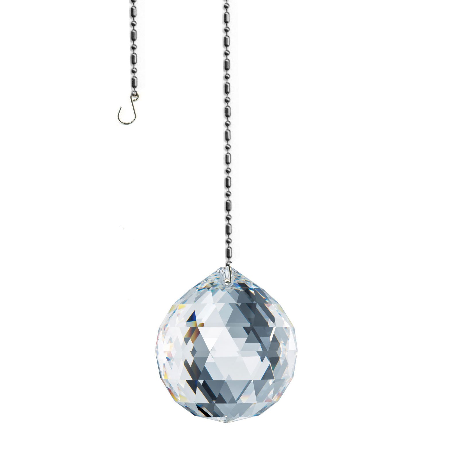 30mm Swarovski Crystal Hanging Prism Ball - Rainbow Maker Sun Catcher for Windows, Feng Shui Decor, Home & Garden Ornament - Perfect for Living Room, Bedroom, Office Decor