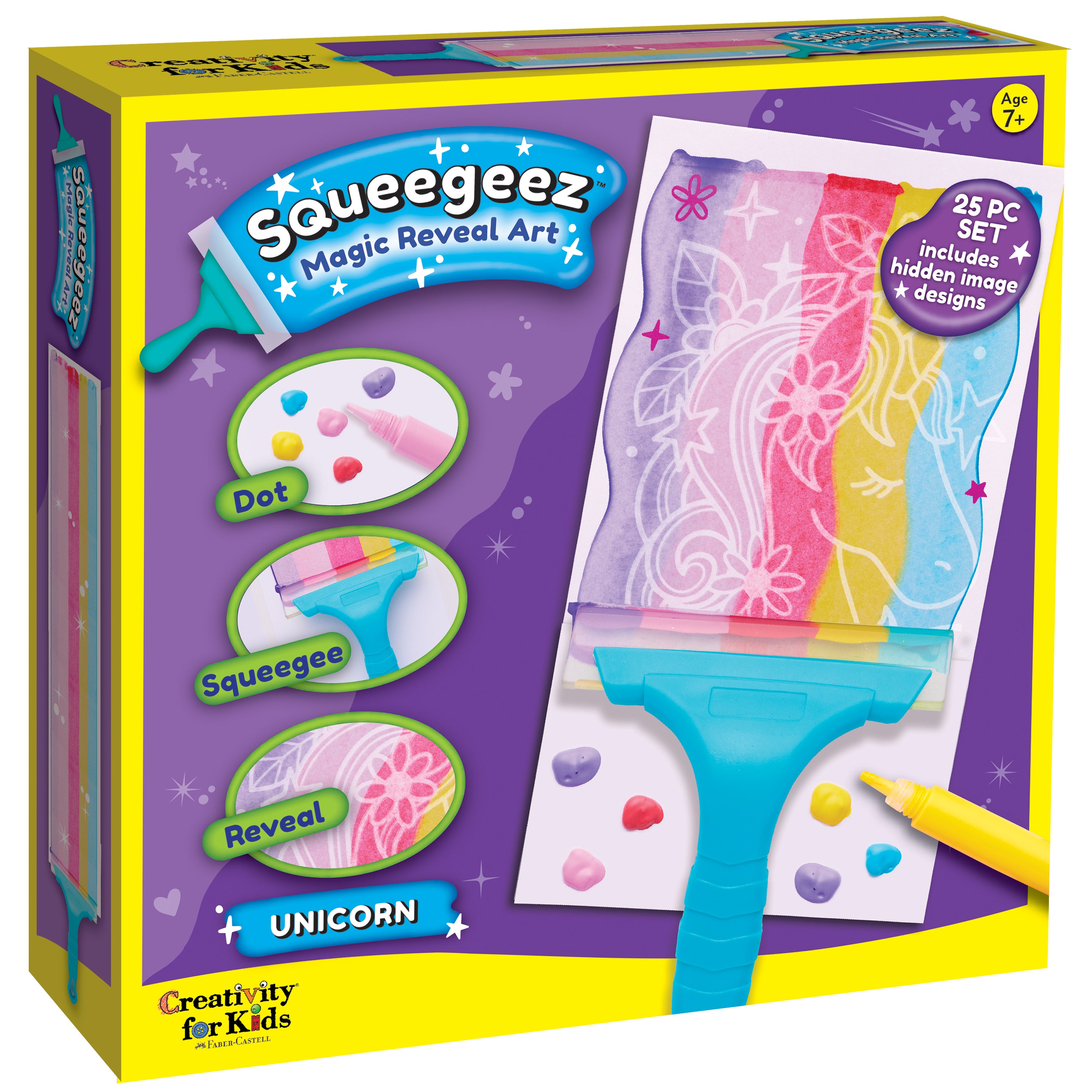 Creativity for Kids Squeegeez Magic Reveal Art Kit - Unicorn Painting Set for Kids Ages 6-12 | Fun DIY Arts & Crafts Activity for Birthday Parties, Classroom Projects & Creative Play