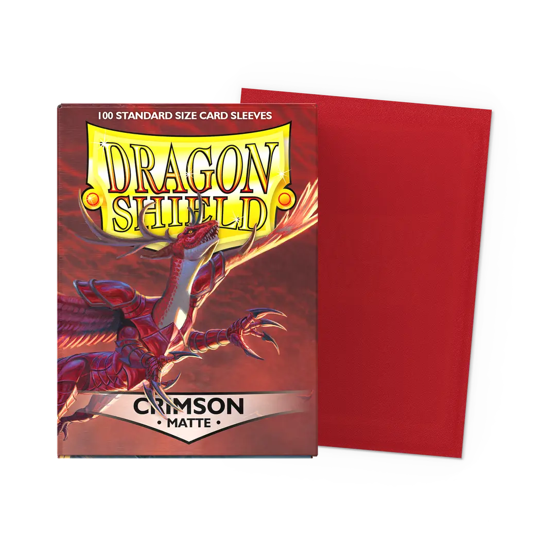 Dragon Shield Crimson Matte Sleeves - Premium Quality Card Sleeves for MTG, Pokemon, and Yu-Gi-Oh! - Perfect for Gaming Tournaments and Collectible Card Protection