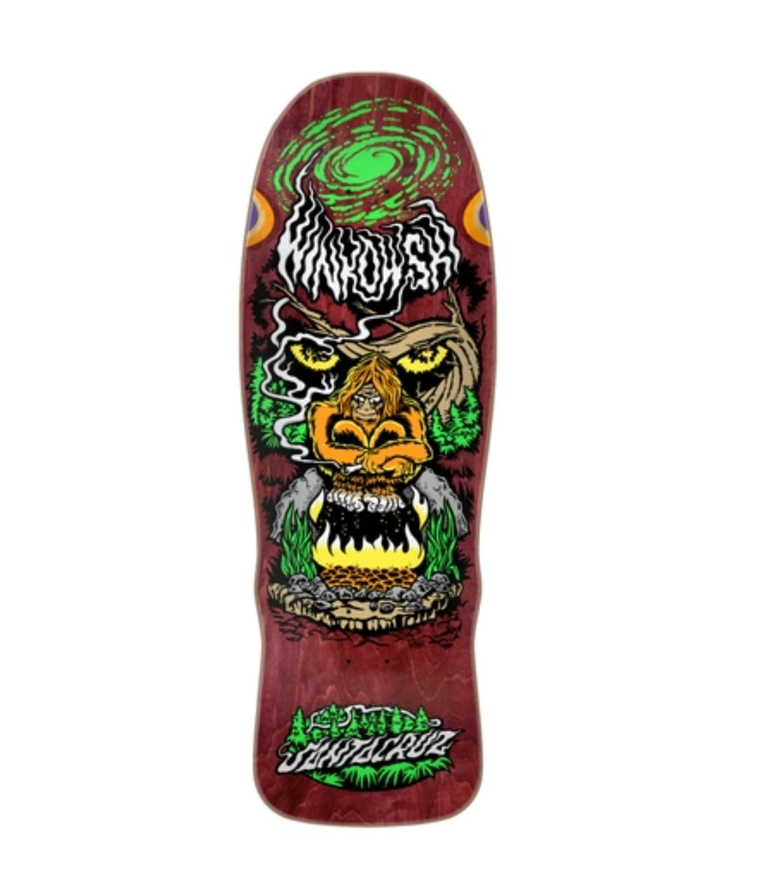 Santa Cruz Erick Winkowski BIGFOOT Skateboard Deck - Wine Stain Design | Professional Skateboard for Street & Park Riding | Perfect for Skaters & Collectors