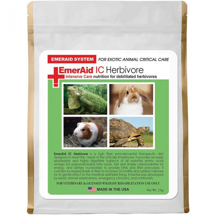 EmerAid IC Herbivore Critical Care Supplement (400g) - Emergency Nutrition for Sick & Recovering Small Herbivores Like Rabbits, Guinea Pigs & Chinchillas