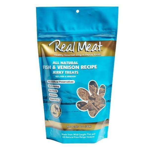Premium All-Natural Fish & Venison Jerky Dog Treats - Grain-Free, High-Protein Snacks for Dogs - 4oz Bag - Perfect for Training, Rewards & Outdoor Adventures