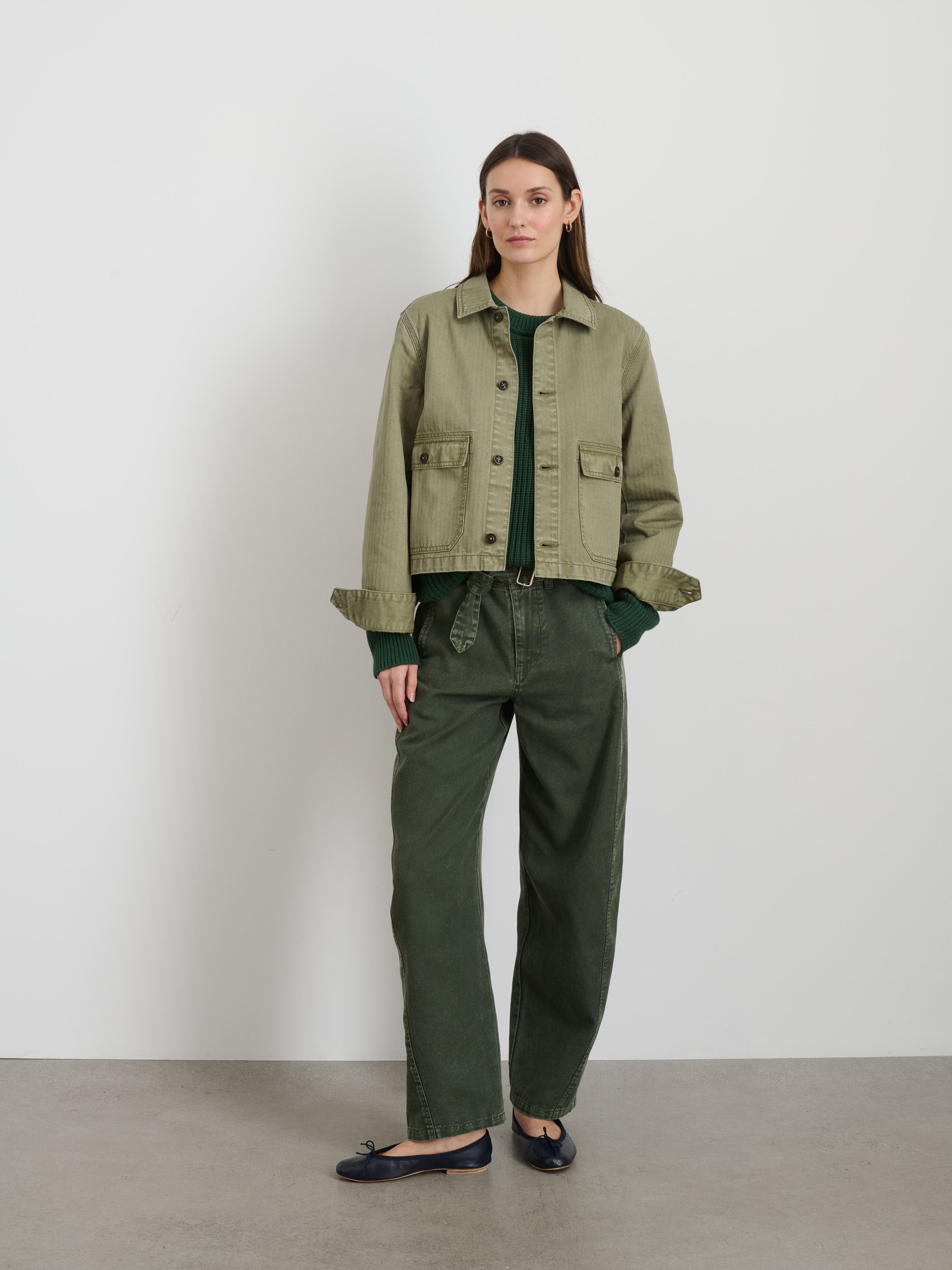Marfa Herringbone Work Jacket - Durable Men's & Women's Denim Jacket for Outdoor Work, Casual Wear & Street Style Fashion