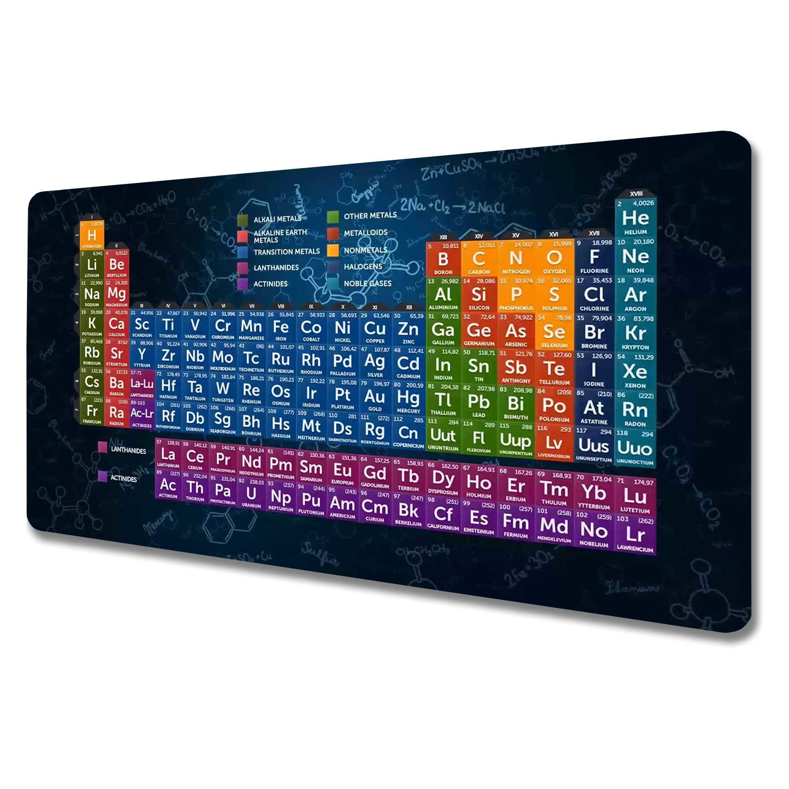 JJYGAGC Large Extended Gaming Mouse Pad with Periodic Table of Elements Design - Non-Slip Computer Mouse Mat for PC Gamers | Perfect for Esports, Office Work & Home Gaming Setup