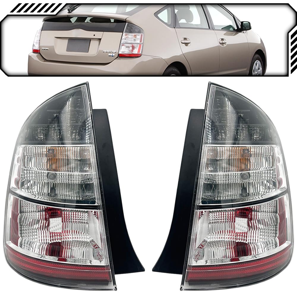EPIC LIGHTING Halogen Replacement Tail Lights for 2004-2005 Toyota Prius (Pair) - Compatible with Part Numbers TO2818135, TO2819135, 8155147071, 8156147071 - Perfect for Night Driving & Enhanced Vehicle Safety